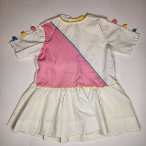 VTG 80s Precious Originals Colorblock Drop Waist dress Girls 12 Months Baby